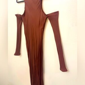 Zara attached sleeve slip dress